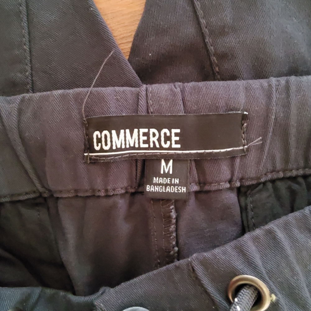 Commerce Men's Twill Chino Jogger Casual Pants Size M Grey New - Picture 9 of 12